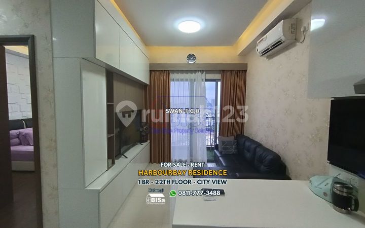 Apartemen Harbourbay Residence 1 BR Furnished Lt. 22 View Kota