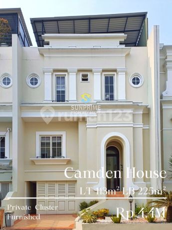 RUMAH Lux Split Level ,Private Cluster di Camden House , Jakarta Barat . Furnished 