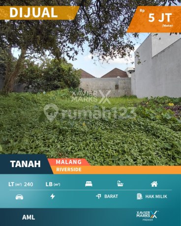 Tanah Kavling Lokasi Premium di Riverside Malang