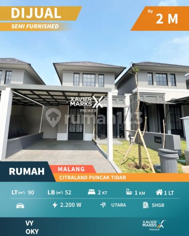 Semi-Furnished House in Citraland Puncak Tidar Malang