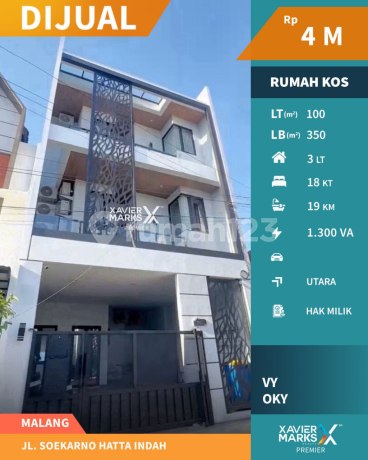 Rumah Kos Furnish Dekat UB di Soekarno Hatta Indah Malang