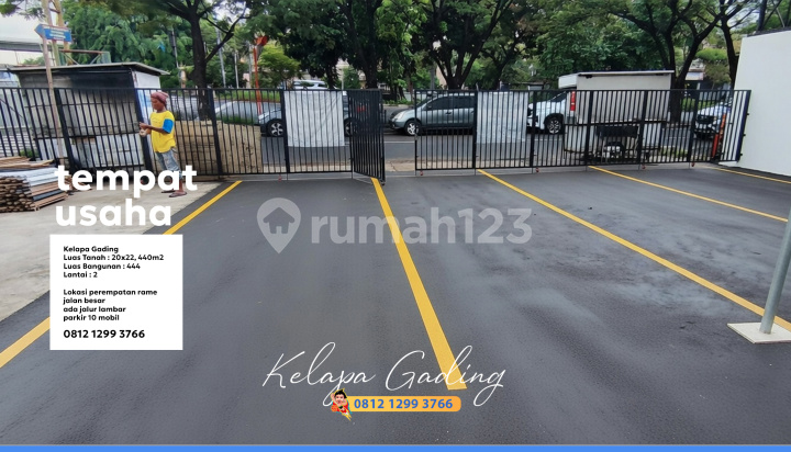 Ruko untuk Usaha Indomaret, Alfa, Klinik, Workshop, Kantor, Resto Kelapa Gading 440M2