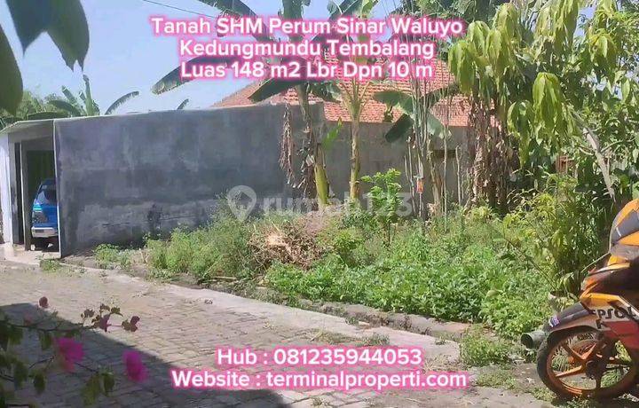 Tanah Dijual Murah SHM Hak Milik Perum Sinar Waluyo Kedungmundu Kec Tembalang Semarang Timur