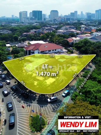 Rumah Hoek Strategis di Jl Pakubuwono, Kebayoran Baru, Jaksel