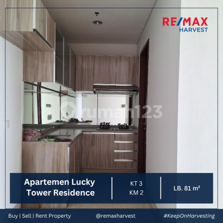 Disewakan 3br Free Ac & Kitchen Set. Apart Lucky Tower Residence