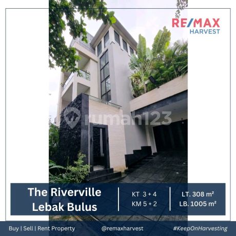 Dijual Cepat - Rumah Bagus Siap Huni Semi Furnished Ada Swimming Pool Di The Riverville, Lebak Bulus