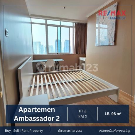 Dijual Murah Apartemen 2Br View Swimming Pool Furnished Sangat Strategis di Apartemen Ambassador 2, Jakarta Selatan