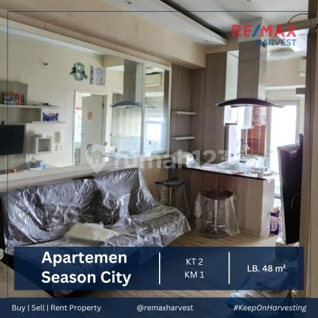 Dijual Murah - Apartemen 2br Full Furnished Lantai Tinggi Lokasi Sangat Strategis Di Apartemen Season City, Jakarta Barat