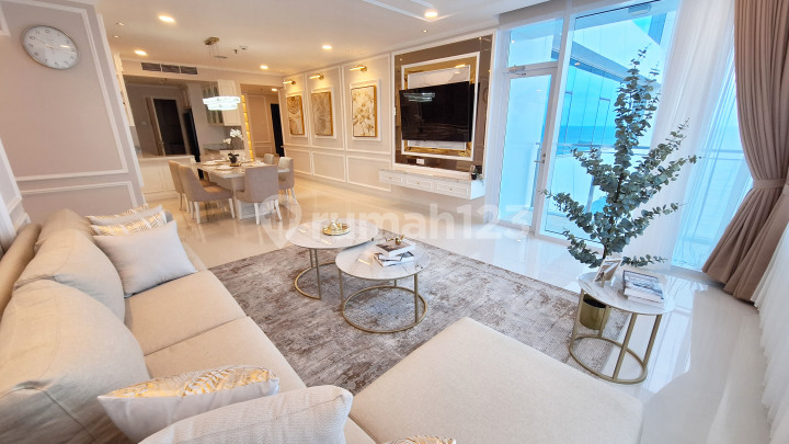 Jual Regatta Apartment Pantai Mutiara 3BR 163m FULL FURNISHED View Laut. Hadap Selatan + Timur . Apartement Regatta Bisa Cicilan / Kredit KPA