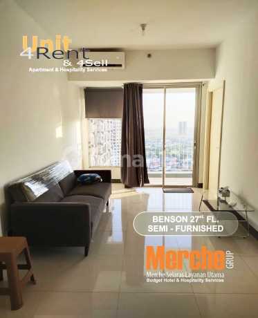 For Rent Apartemen Benson 27th Fl. Semi Furnished Sangat Bagus