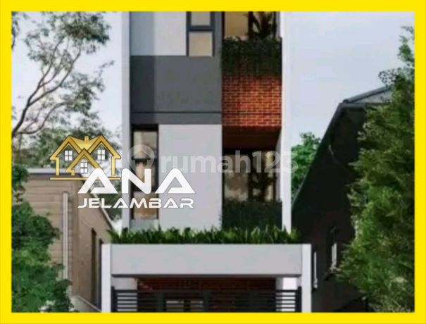 Ana Rumah Baru 3Lt Uk 3.5X16m Akses Masuk Mobil Harga 1M-An di Jelambar - * Good- Deal !!*