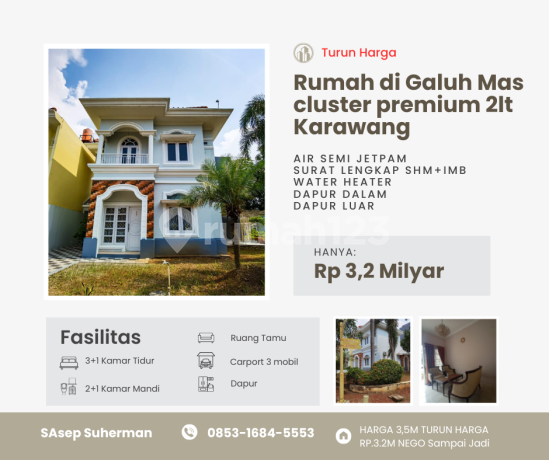 rumah di galuh mas cluster premium 2lt siap huni bebas banjir rumah di galuh mas cluster premium 2lt siap huni bebas banjir