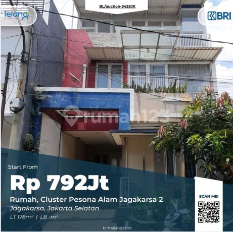 Lelang Rumah, Cluster Pesona Alam Jagakarsa- Jakarta Selatan