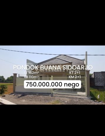 Murah Rumah Siap Huni Baru Gress Perum Pondok Buana Sidoarjo[437]