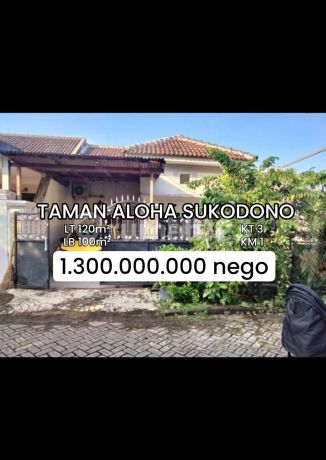 Rumah Siap Huni Taman Aloha Sukodono Sidoarjo Strategis [507]