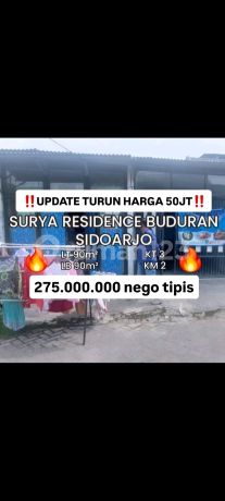 Murah Rumah Hitung Tanah Surya Residence Buduran Sidoarjo [601]

