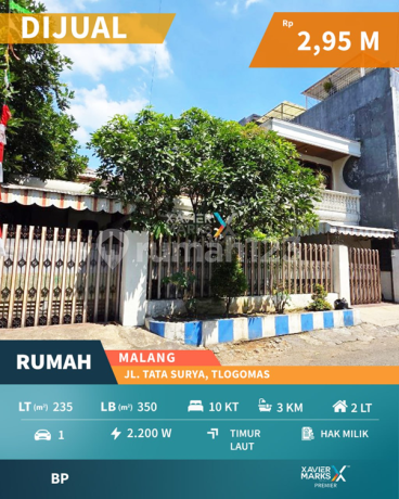 Dijual Rumah Siap Huni di Area Jalan Tata Surya, Tlogomas Malang