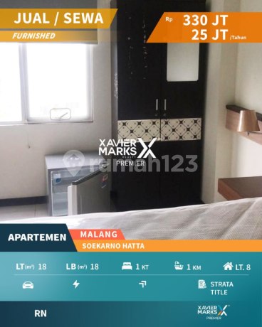 Apartemen Furnish Di Soekarno Hatta Lowokwaru Malang(ID1357)