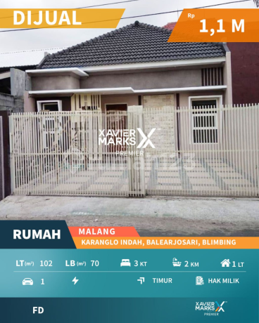 Dijual Rumah Siap Huni Perum Karanglo Indah, Balearjosari Blimbing Kota Malang