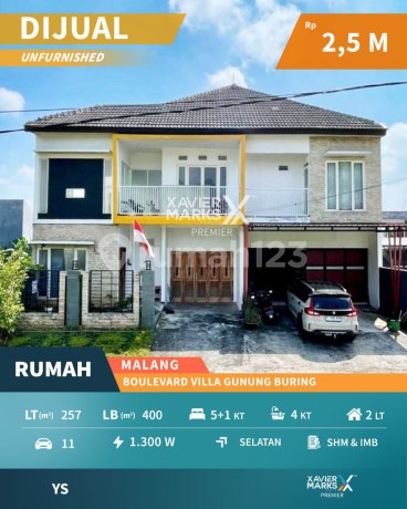 Rumah Tinggal Usaha di Villa Gunung Buring Kedungkandang, Malang Rumah Tinggal Usaha di Villa Gunung Buring Kedungkandang, Malang