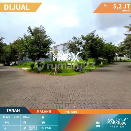 Tanah Hook di Lokasi Favorite Riverside, Blimbing Malang Id1009