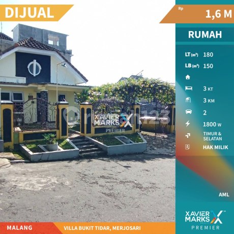 Rumah Posisi Hook Bangunan Terawat di Villa Bukit Tidar Malang