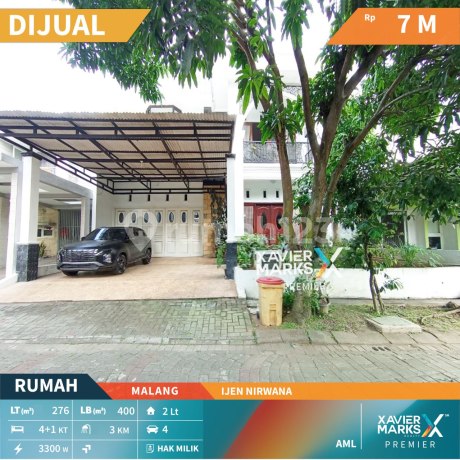 Rumah 2 Lantai Bangunan Kokoh Terawat di Ijen Nirwana Malang