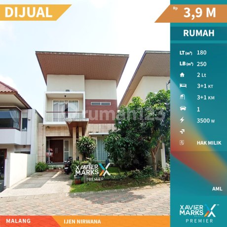 Rumah Minimalis Modern 2 Lantai di Ijen Nirwana Malang