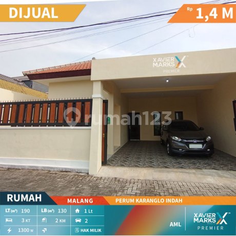 Rumah Minimalis Selangkah Dari Exit Tol di Karanglo Indah Malang