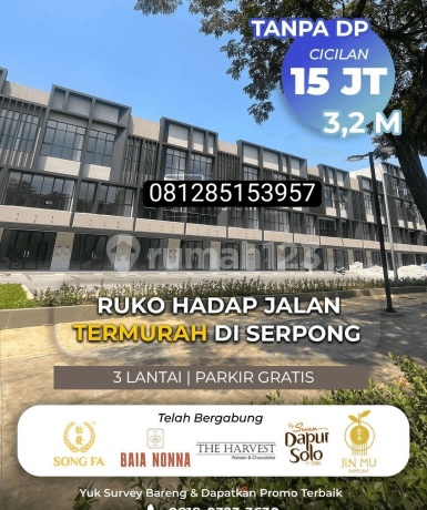 Ruko The Exquis 3 Lantai Super Strategis di BSD City KPR 0% DP