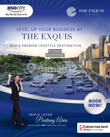 Baru! Ruko di Lokasi Prestisius BSD City The Exquis 3Lt 3M 3Triple Parking Tanpa DP! Baru! Ruko di Lokasi Prestisius BSD City The Exquis 3Lt 3M 3Triple Parking Tanpa DP!