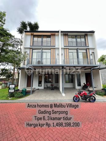 Anza Malibu Village Rumah 3 Lantai 1,4Man di Gading Serpong! Termurah & Cocok Bngt Utk Invest / Tinggal