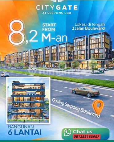 Ruko & Gedung Bisnis Terbaru City Gate Commercial By Summarecon At Cbd Gading Serpong