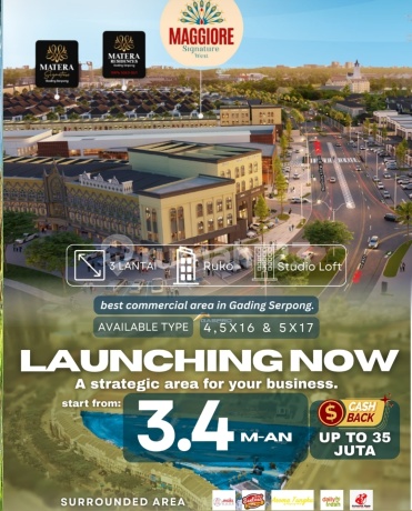 Paling Diburu Investor & Pengusaha! Ruko Maggiore Signature West! By Paramount Land Gading Serpong Paling Diburu Investor & Pengusaha! Ruko Maggiore Signature West! By Paramount Land Gading Serpong