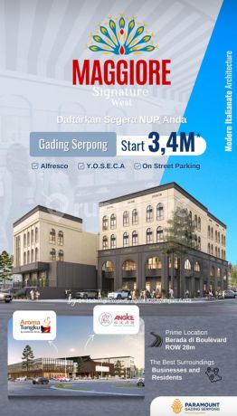 Nup Now! Best Offer Ruko Maggiore Signature West By Paramount Land 0812xxxxxxxx Nup Now! Best Offer Ruko Maggiore Signature West By Paramount Land 0812xxxxxxxx