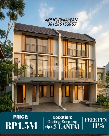 Baru di Februari Rumah 3Lantai Anza Malibu Village By Paramount Land