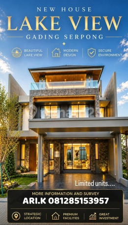 Matera Lakeside Rumah Luxury 3Lantai View Danau 32Ha & Maggiore Hills Park Matera Lakeside Rumah Luxury 3Lantai View Danau 32Ha & Maggiore Hills Park