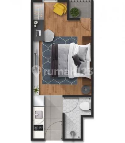 Dijual Apartement Prasada Mahata Tanjung Barat Studio Baru Bagus