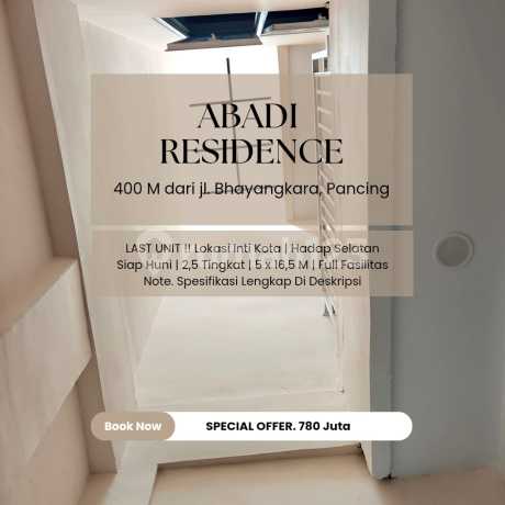 Last Unit !! Townhouse Baru Abadi Residence Jl.Abadi  Inti kota