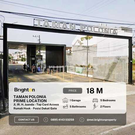 Rumah Hock Luas 412 M² Perumahan Taman Polonia Jl. Ir.h.juanda