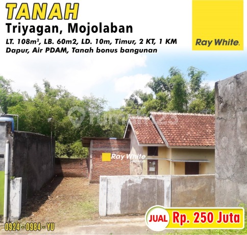 Jual Rumah Hitung Tanah Lokasi Perum Triyagan Regency, Mojolaban