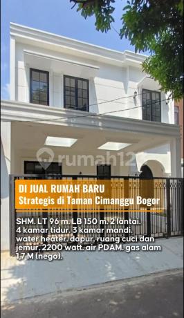 Dijual Rumah Baru Strategis di Taman Cimanggu Kota Bogor Dijual Rumah Baru Strategis di Taman Cimanggu Kota Bogor