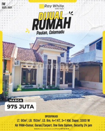 2-Story Cluster House Banyu Biru Residence Paulan Colomadu