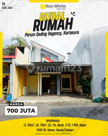 Dijual Rumah Minimalis Modern Siap Huni di Gading Regency Kartasura