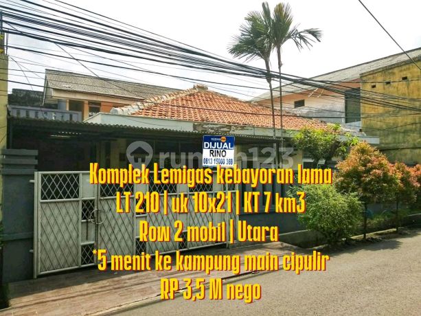 Lokasi Emas! Harga Masih bisa Nego! Rumah 1 Lantai Butuh Renov Lebar 10 Meter Strategis Komplek Lemigas Kebayoran Lama Jakarta Selatan