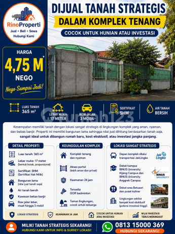 Jual Cepat! Rumah Hitung Tanah Dalam Komplek Migas Dekat Binus Syahdan Jakarta Barat Jual Cepat! Rumah Hitung Tanah Dalam Komplek Migas Dekat Binus Syahdan Jakarta Barat