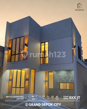 Rumah 2 Lantai Modern Minimalist Di Grand Depok City, Kawasan Hunian Elite Depok.