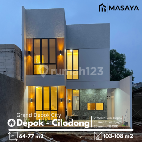 Cilodong, Depok Rumah 2 Lantai Modern & Minimalis Masaya Townhouse di Grand Depok City, Siap Huni! Cilodong, Depok Rumah 2 Lantai Modern & Minimalis Masaya Townhouse di Grand Depok City, Siap Huni!
