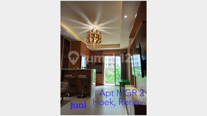 Unit Langka Mediterania Garden Residence 2 Hoek 3+1 Renov 3 BR 2 Balkon Rapi Ff