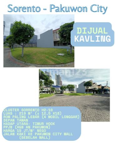 Tanah 219 m2 PPJB Pakuwon City, Surabaya Tanah 219 m2 PPJB Pakuwon City, Surabaya